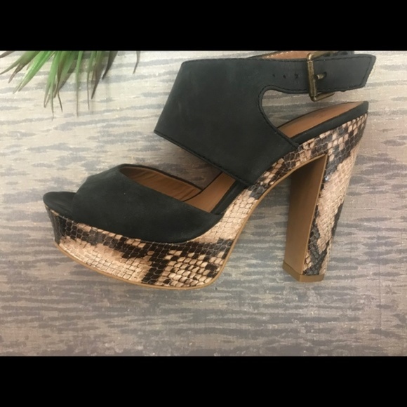 Mango Touch Snake Skin Sandal Heel - Picture 3 of 6